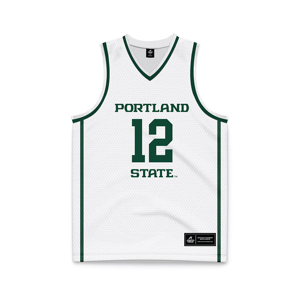 Portland State - NCAA Women's Basketball : Kyleigh Brown - White Basketball Jersey-0