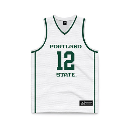 Portland State - NCAA Women's Basketball : Kyleigh Brown - White Basketball Jersey-0