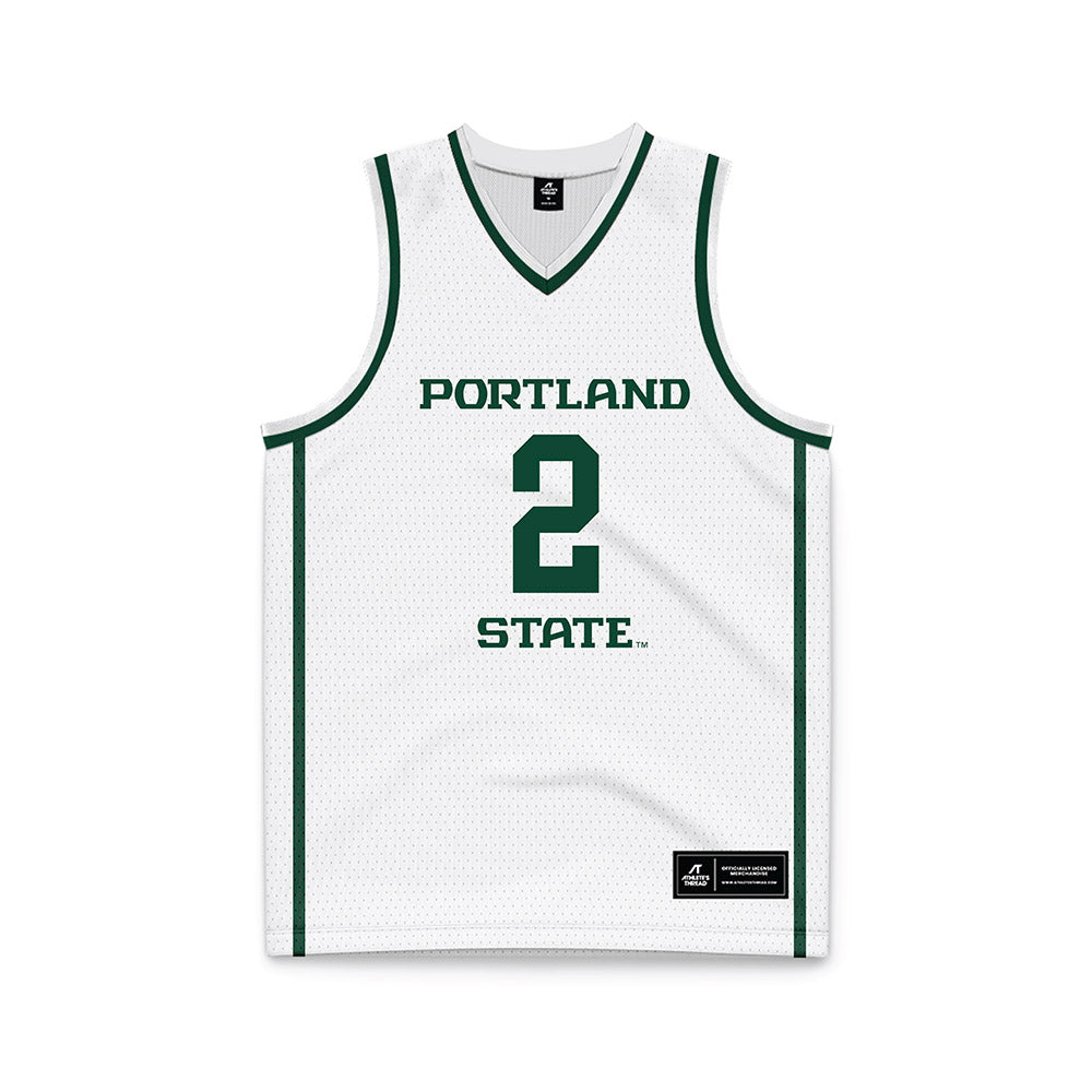 Portland State - NCAA Women's Basketball : Jamia Carter - White Basketball Jersey-0