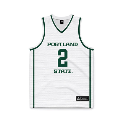 Portland State - NCAA Women's Basketball : Jamia Carter - White Basketball Jersey-0