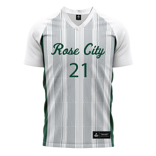Portland State - NCAA Women's Soccer : Claire Masters - White Soccer Jersey-0