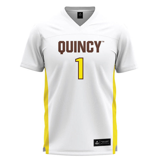 Quincy - NCAA Men's Lacrosse : Austin Vetter - White Lacrosse Jersey -0