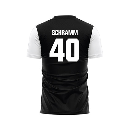 Quincy - NCAA Men's Soccer : Ben Schramm - Black Soccer Jersey-1