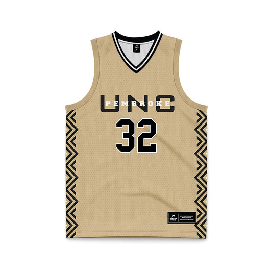 UNC Pembroke - NCAA Women's Basketball : Amanda Sacoto - Gold Basketball Jersey-0