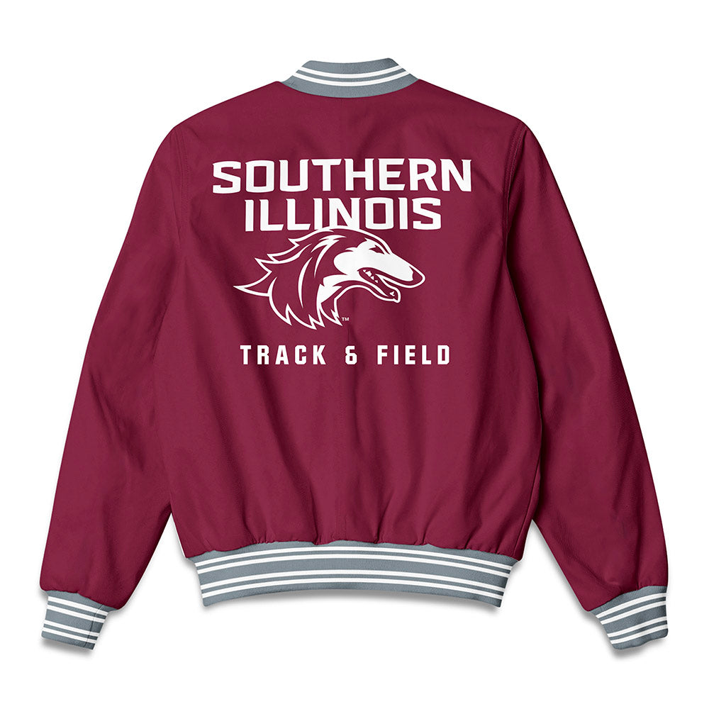 SIU Carbondale - NCAA Men's Track & Field : Mason Watts - Bomber Jacket-1