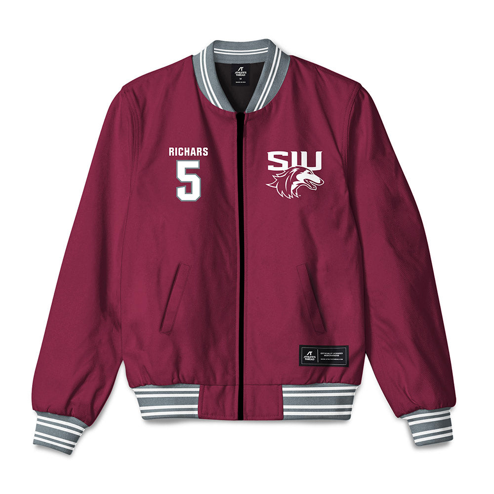 SIU Carbondale - NCAA Baseball : Grant Richars - Bomber Jacket-0