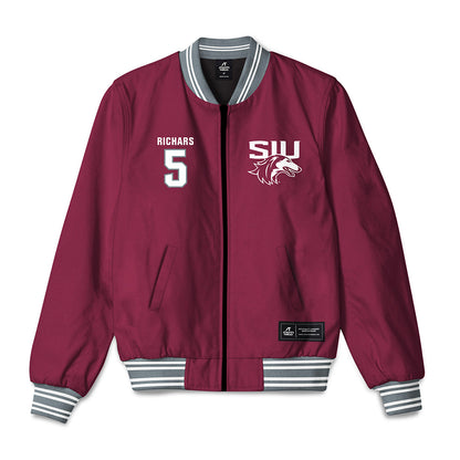 SIU Carbondale - NCAA Baseball : Grant Richars - Bomber Jacket-0