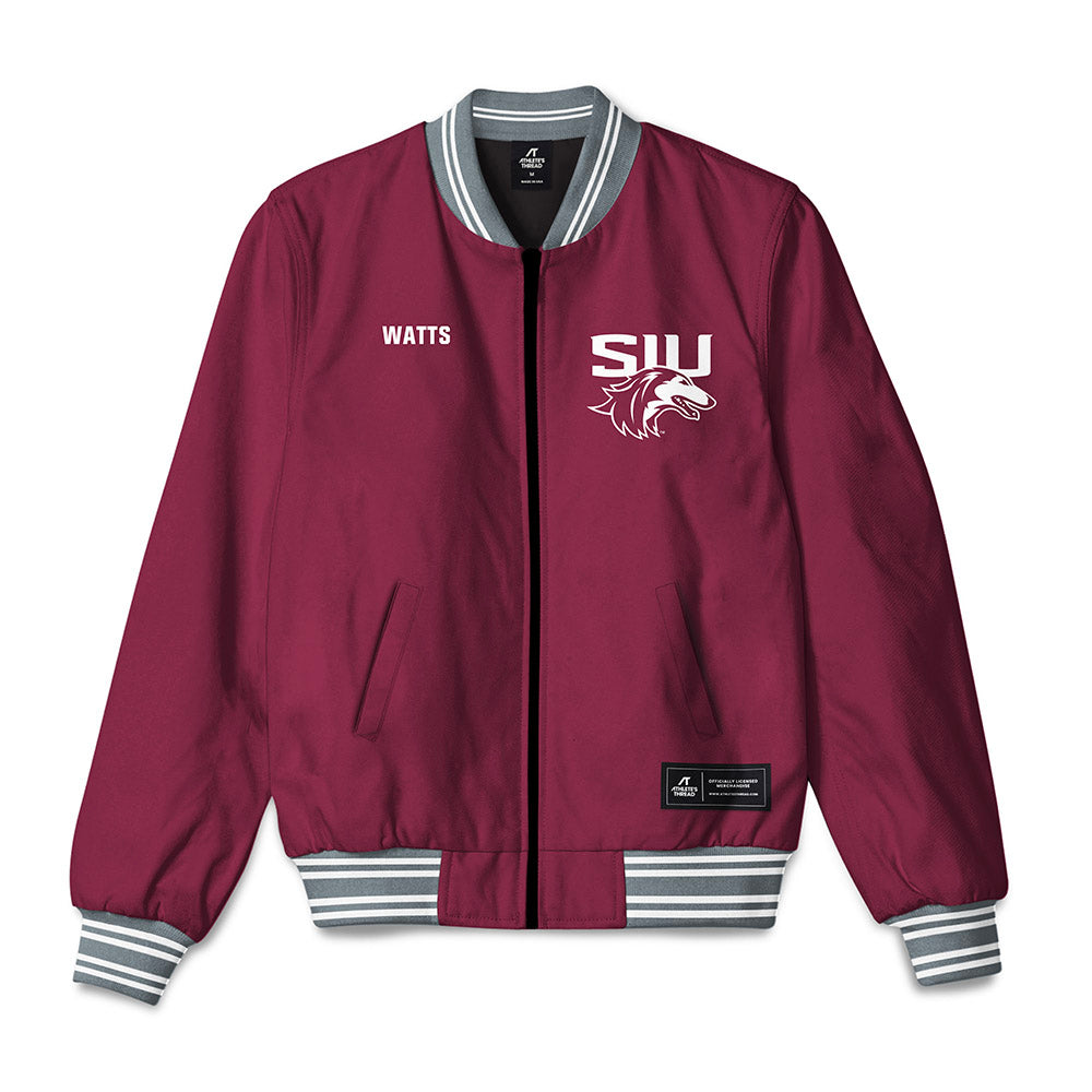 SIU Carbondale - NCAA Men's Track & Field : Mason Watts - Bomber Jacket-0