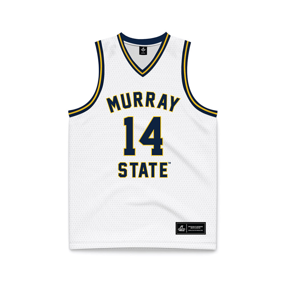 Murray State - NCAA Men's Basketball : Lachlan Crate - White Basketball Jersey-0