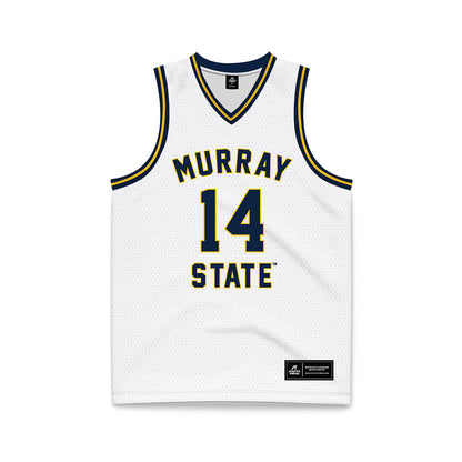 Murray State - NCAA Men's Basketball : Lachlan Crate - White Basketball Jersey-0
