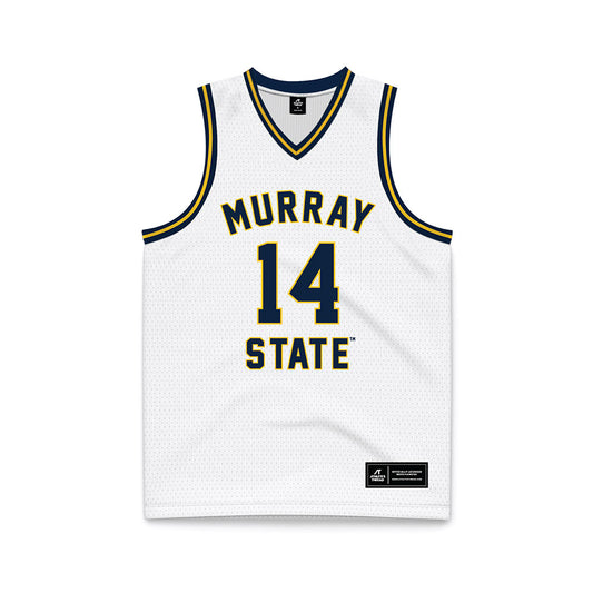 Murray State - NCAA Men's Basketball : Lachlan Crate - White Basketball Jersey-0