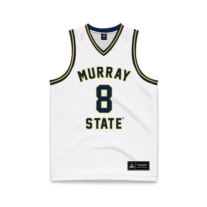 Murray State - NCAA Men's Basketball : Jayden Traynor - White Basketball Jersey-0