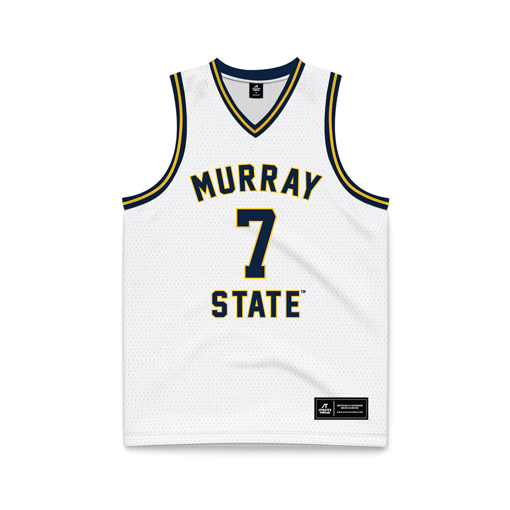 Murray State - NCAA Men's Basketball : Ben Shtolzberg - White Basketball Jersey-0