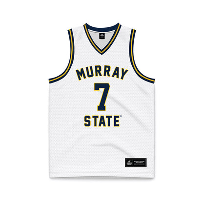 Murray State - NCAA Men's Basketball : Ben Shtolzberg - White Basketball Jersey-0