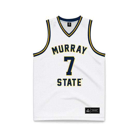 Murray State - NCAA Men's Basketball : Ben Shtolzberg - White Basketball Jersey-0