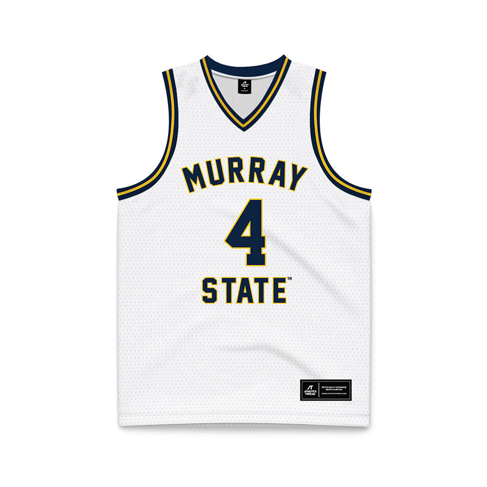 Murray State - NCAA Men's Basketball : Tristian Ford - White Basketball Jersey-0
