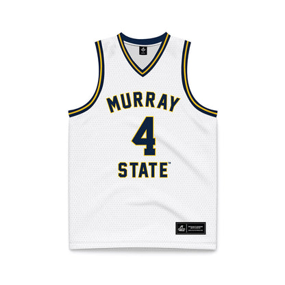 Murray State - NCAA Men's Basketball : Tristian Ford - White Basketball Jersey-0