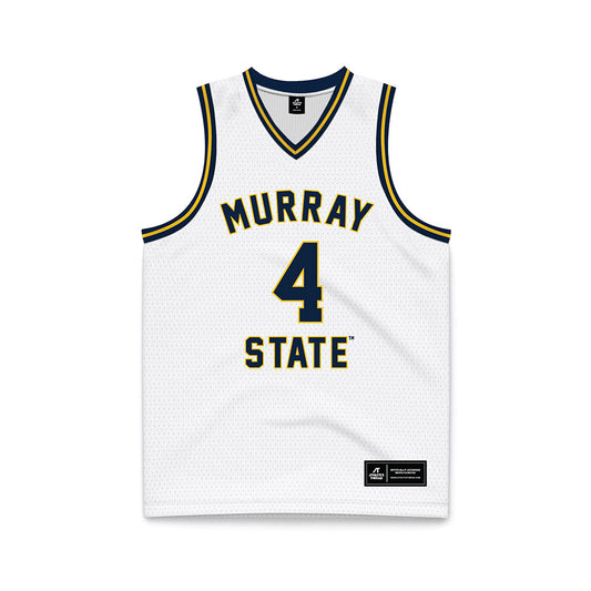 Murray State - NCAA Men's Basketball : Tristian Ford - White Basketball Jersey-0