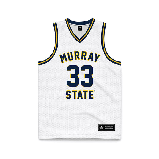 Murray State - NCAA Men's Basketball : Fredrick King - White Basketball Jersey-0