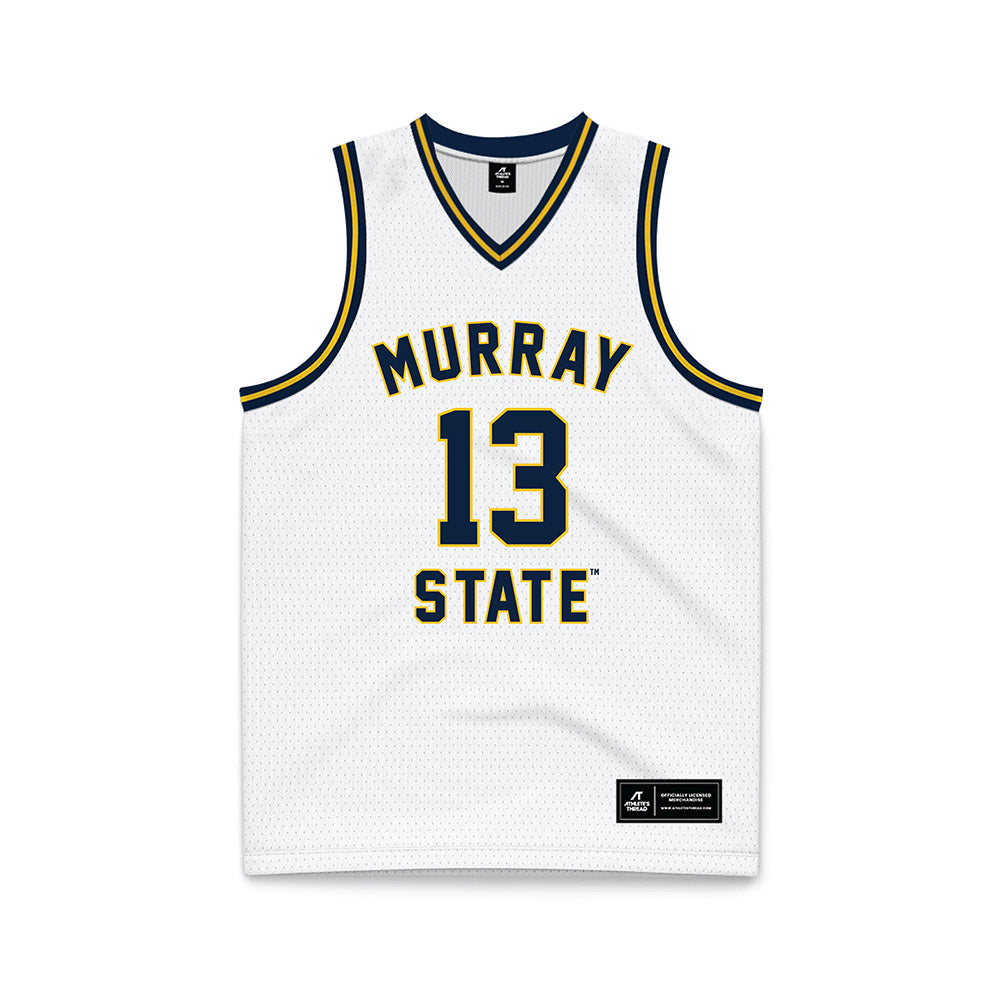 Murray State - NCAA Men's Basketball : Mason Miller - White Basketball Jersey-0