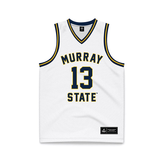 Murray State - NCAA Men's Basketball : Mason Miller - White Basketball Jersey-0