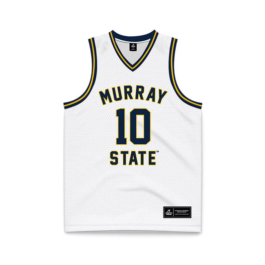 Murray State - NCAA Men's Basketball : KJ Tenner - White Basketball Jersey-0