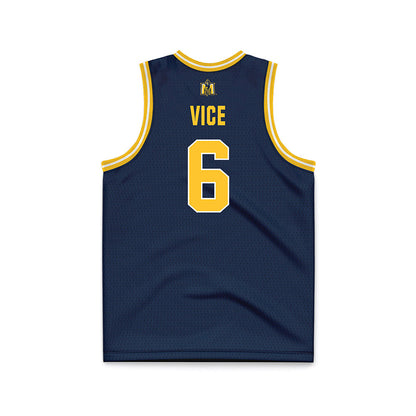Murray State - NCAA Men's Basketball : brock vice - Navy Basketball Jersey-1