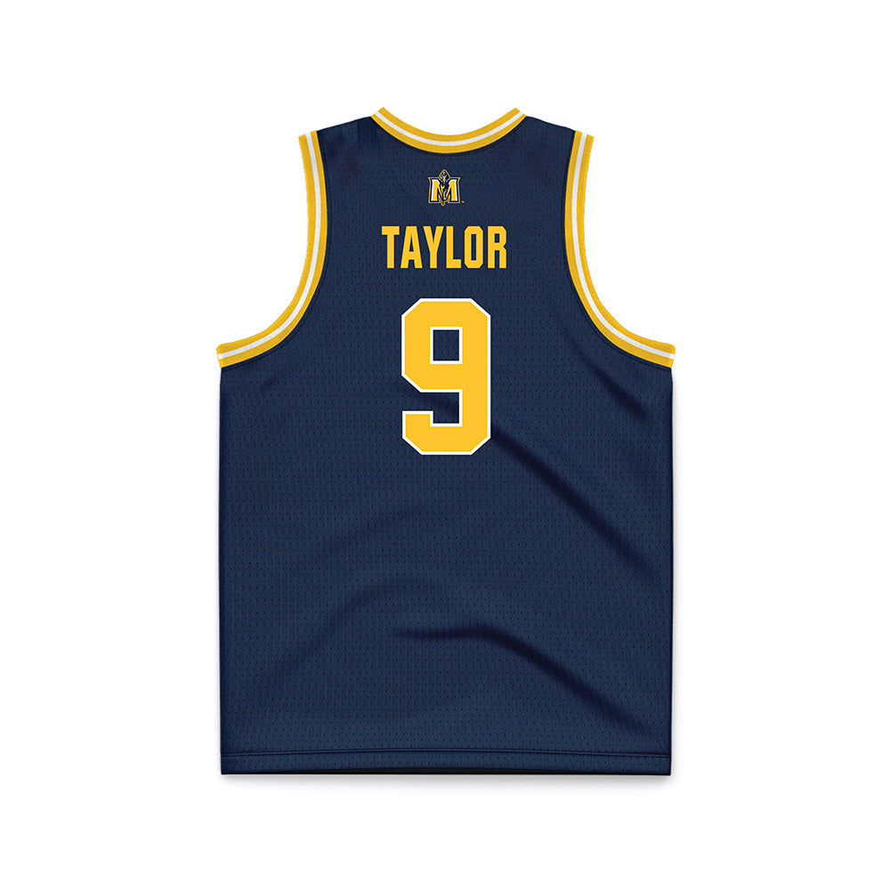 Murray State - NCAA Men's Basketball : Layne Taylor - Navy Basketball Jersey-1