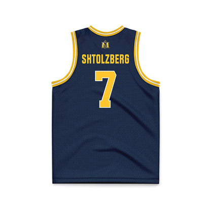 Murray State - NCAA Men's Basketball : Ben Shtolzberg - Navy Basketball Jersey-1