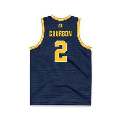 Murray State - NCAA Men's Basketball : Mathis Courbon - Navy Basketball Jersey-1