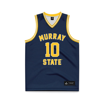 Murray State - NCAA Men's Basketball : KJ Tenner - Navy Basketball Jersey-0