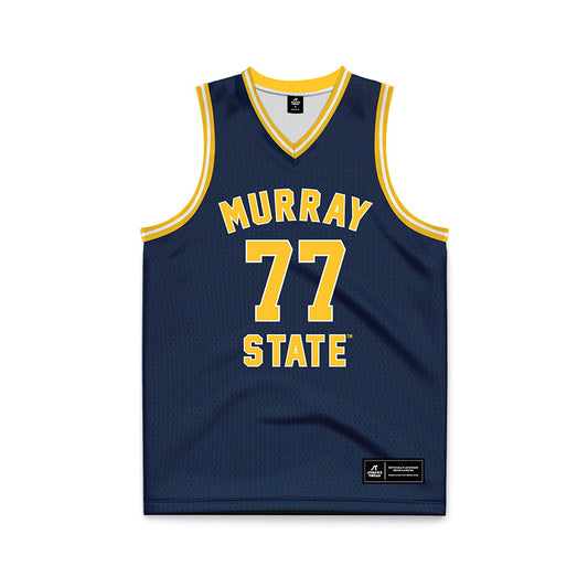 Murray State - NCAA Men's Basketball : Roman Domon - Navy Basketball Jersey-0