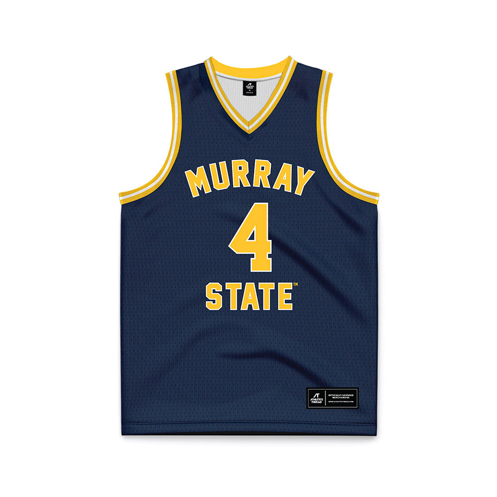 Murray State - NCAA Men's Basketball : Tristian Ford - Navy Basketball Jersey-0