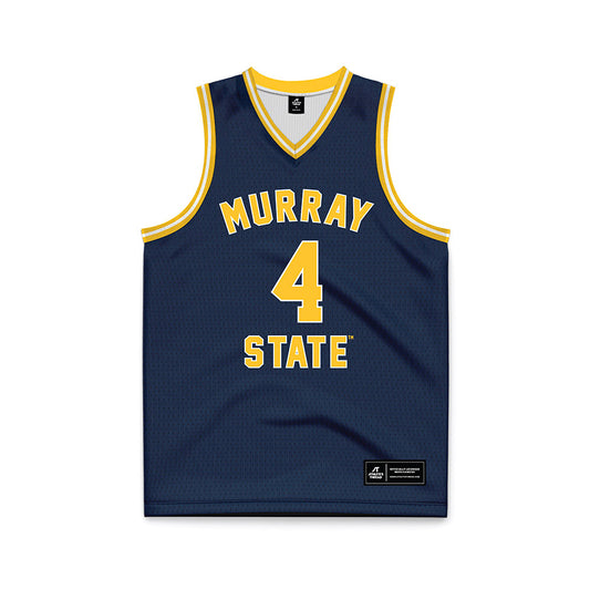 Murray State - NCAA Men's Basketball : Tristian Ford - Navy Basketball Jersey-0