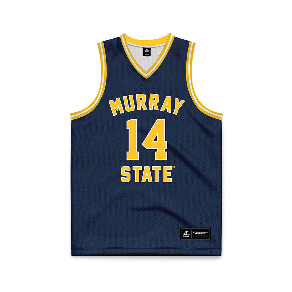 Murray State - NCAA Men's Basketball : Lachlan Crate - Navy Basketball Jersey-0