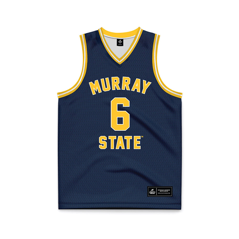 Murray State - NCAA Men's Basketball : brock vice - Navy Basketball Jersey-0
