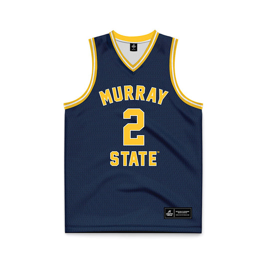 Murray State - NCAA Men's Basketball : Mathis Courbon - Navy Basketball Jersey-0