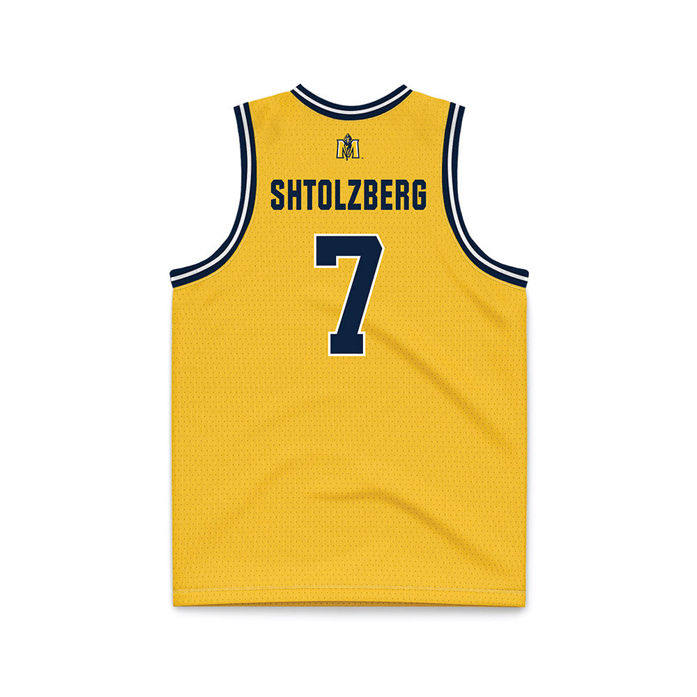 Murray State - NCAA Men's Basketball : Ben Shtolzberg - Gold Basketball Jersey-1