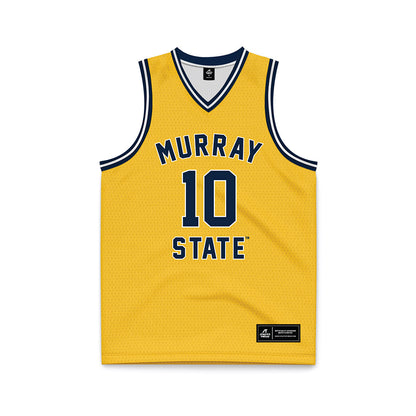Murray State - NCAA Men's Basketball : KJ Tenner - Gold Basketball Jersey-0