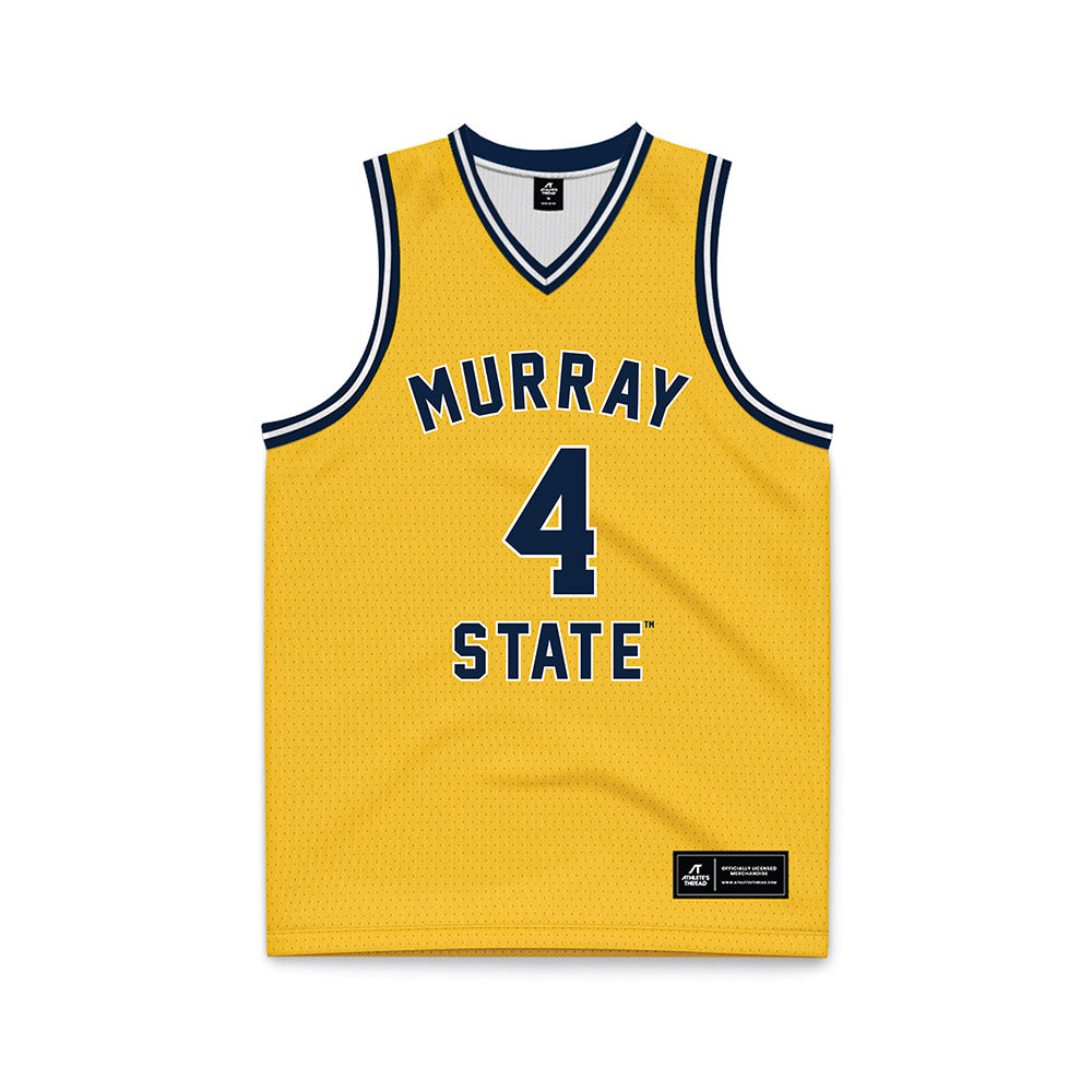 Murray State - NCAA Men's Basketball : Tristian Ford - Gold Basketball Jersey-0