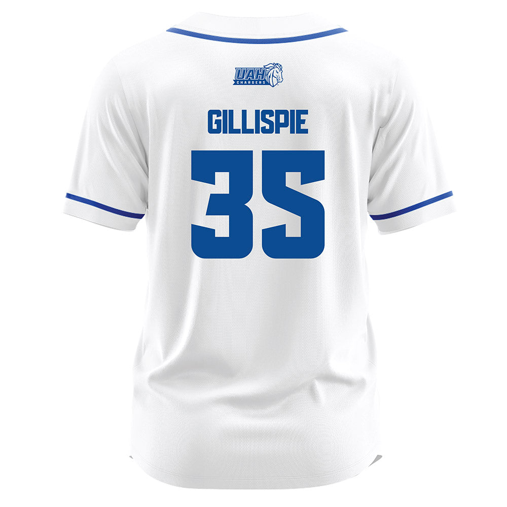 UAH - NCAA Baseball : Brandon Gillispie - White Jersey-1