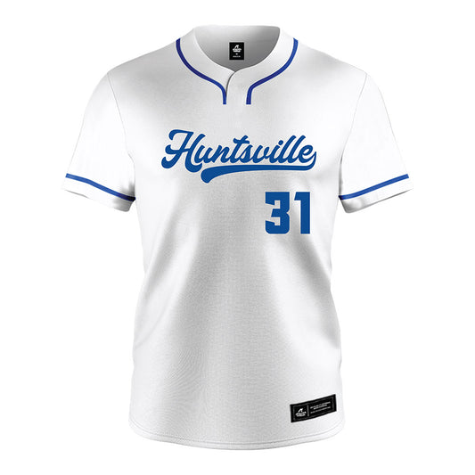 UAH - NCAA Baseball : Blake Saltzman - White Jersey-0