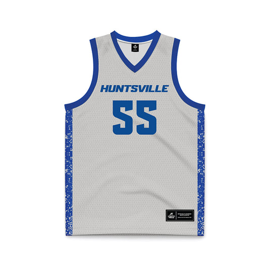 UAH - NCAA Men's Basketball : Blake Campbell - Grey Basketball Jersey-0