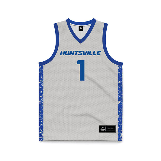 UAH - NCAA Men's Basketball : Quentin Toles - Grey Basketball Jersey-0