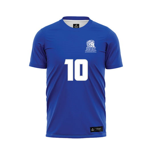 UAH - NCAA Women's Soccer : Taylor Fegley - Blue Soccer Jersey-0