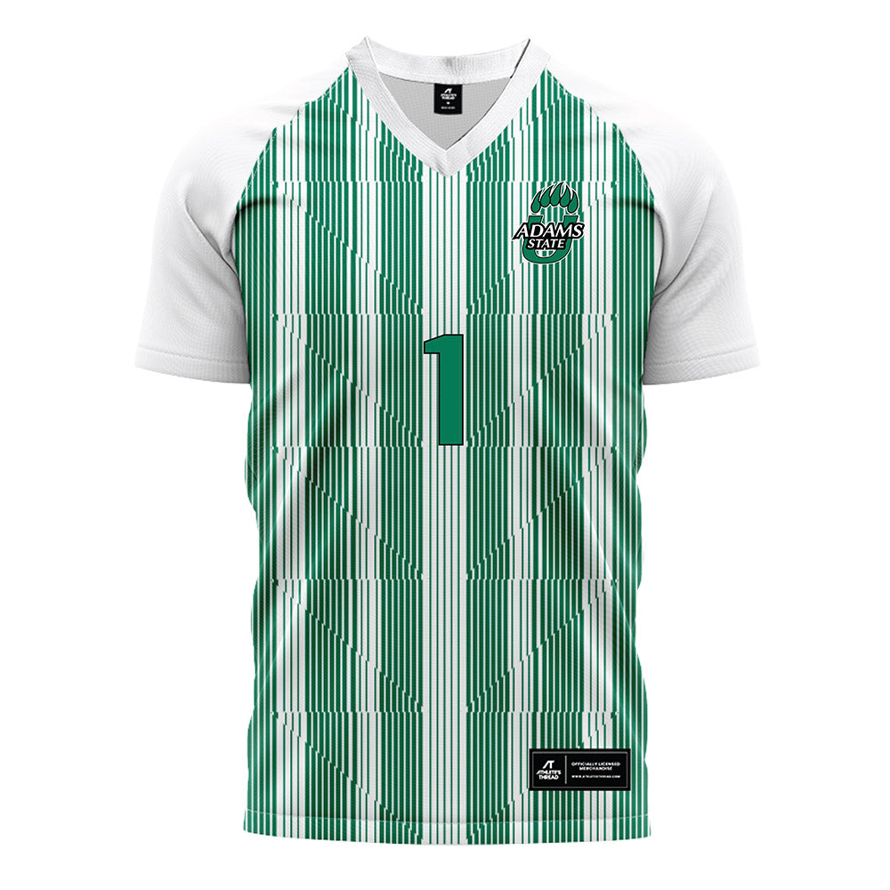 Adams State - NCAA Women's Soccer : Mariely Jimenez - Striped Green Soccer Jersey-0