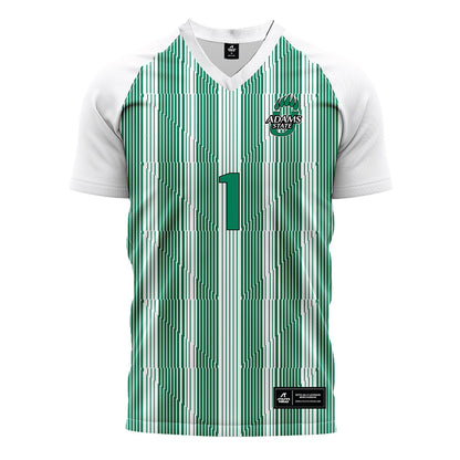 Adams State - NCAA Women's Soccer : Mariely Jimenez - Striped Green Soccer Jersey-0