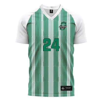 Adams State - NCAA Women's Soccer : Denali Levin - Striped Green Soccer Jersey-0
