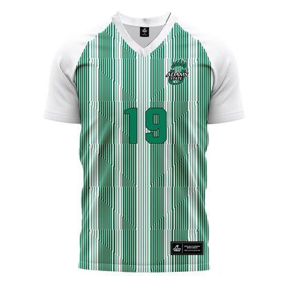 Adams State - NCAA Women's Soccer : Madison Landman - Striped Green Soccer Jersey-0