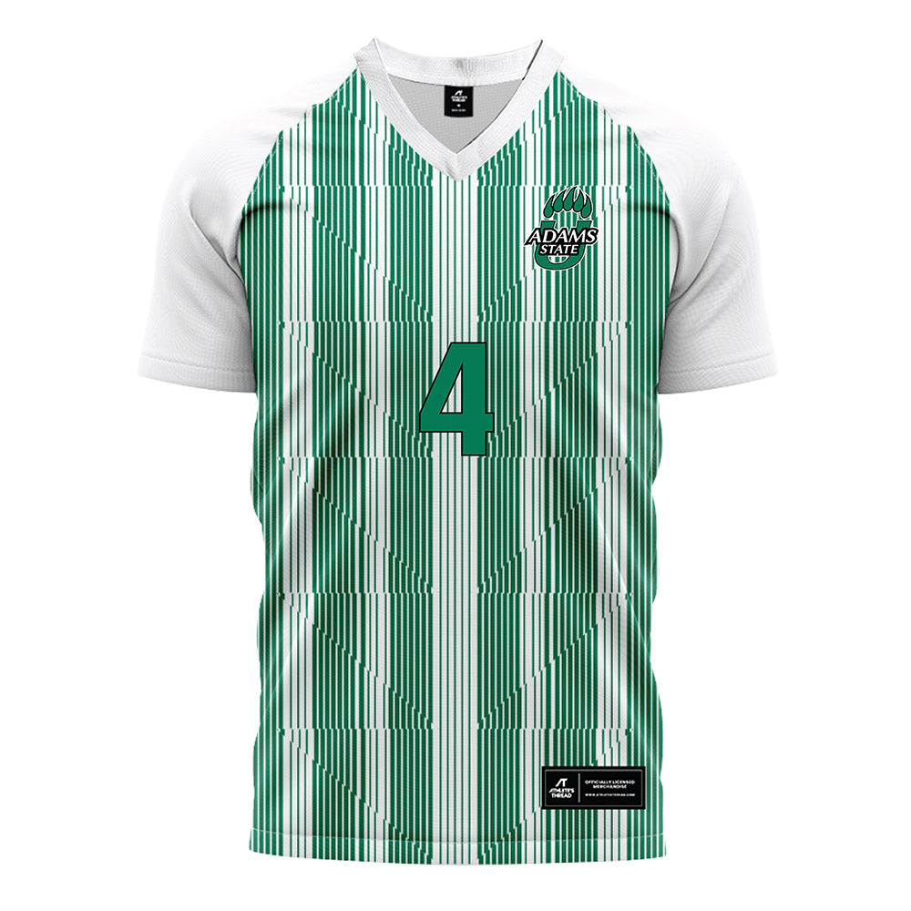Adams State - NCAA Women's Soccer : Brianna Prete - Striped Green Soccer Jersey-0